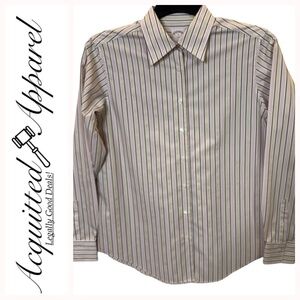 Brooks Brothers 346 Striped Button-Up Long Sleeve Dress Shirt